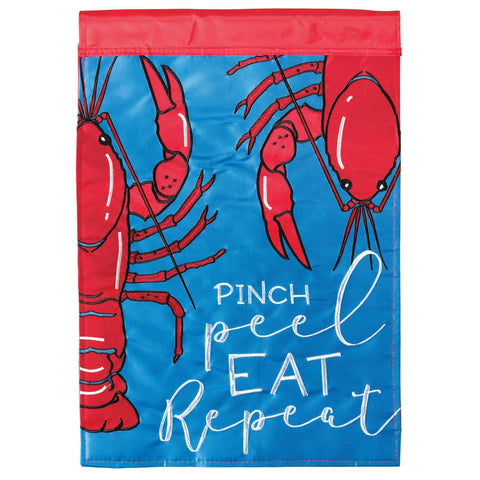Pinch Peel Eat Repeat Garden Flag