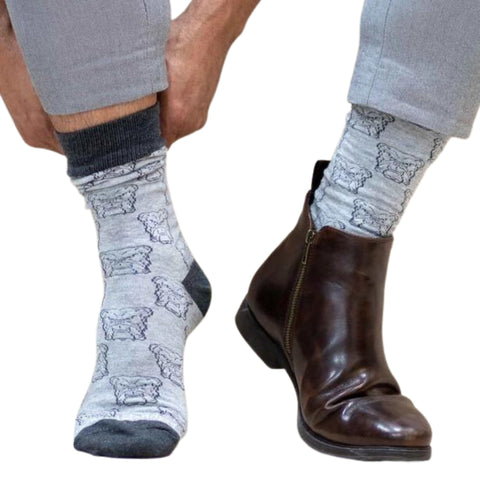 Men's Bulldog Face Socks
