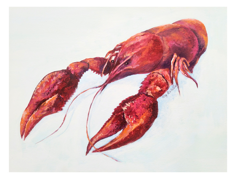"My Name is Sir Crawdad" Acrylic on Gallery Wrapped Canvas, 12"x16"