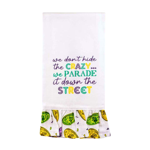 Parade Doubloons Ruffle Hand Towel
