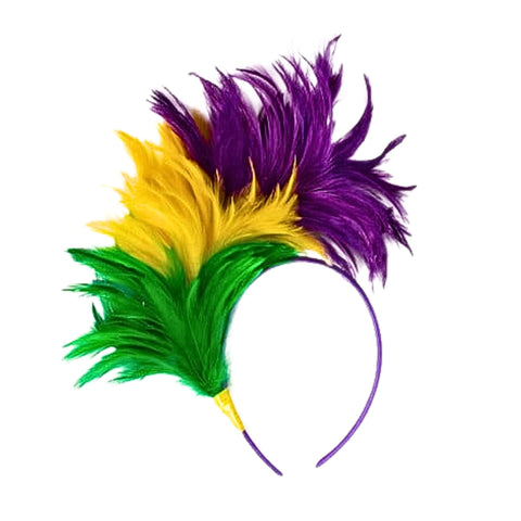 Mardi Gras Full Feather Headband