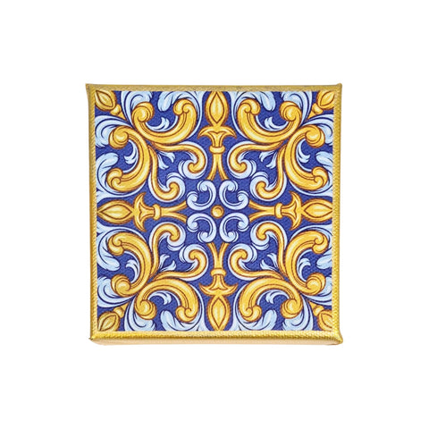 "Rococo Damask Royal Blue II" Mini Canvas