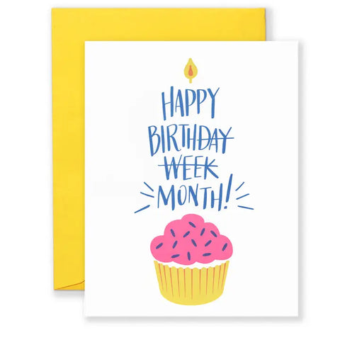 Birthday Month Letterpress Greeting Card