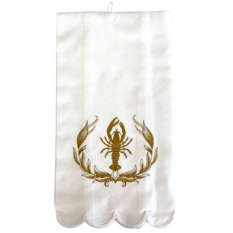 "Gold Crawfish" Kitchen Towel