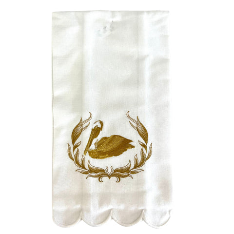 "Gold Pelican" Kitchen Towel