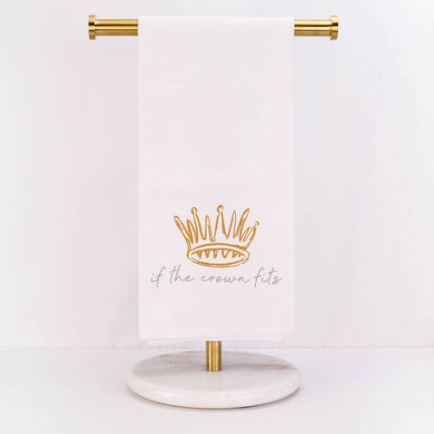 If The Crown Fits Flour Sack Hand Towel