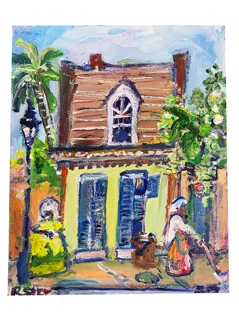 "Creole Cottage" Acrylic on Canvas 11"x14"