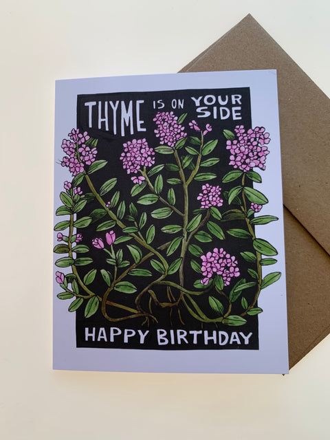 "Thyme Is on Your Side Happy Birthday" Card