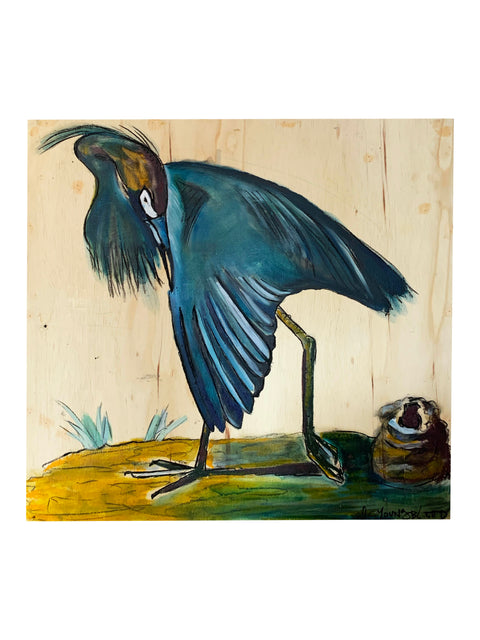 "LA Blue Heron" 30X30