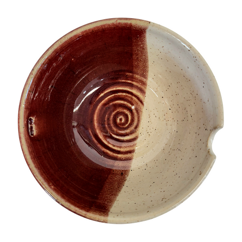 Handmade Red/White Ramen Bowl