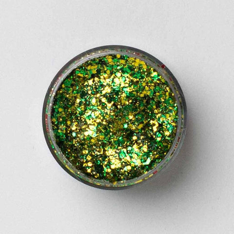 Green and Gold Gameday Glitter Gel - Hair, Face, Body