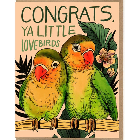 Congrats Ya Little Lovebirds—Greeting Card