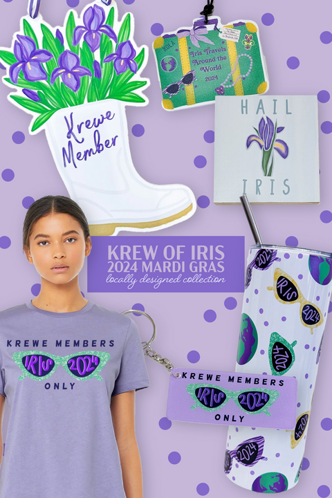Krewe of Iris - Members Only Graphic Mardi Gras Tshirt