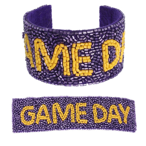 Game Day Beaded Snap Bracelet
