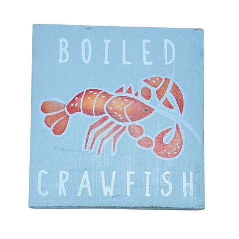 Boiled Crawfish Wood Sign