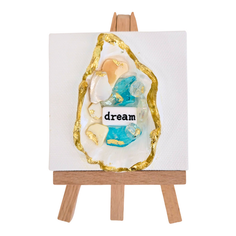 Ceramic Oyster Mini Canvas with Easel