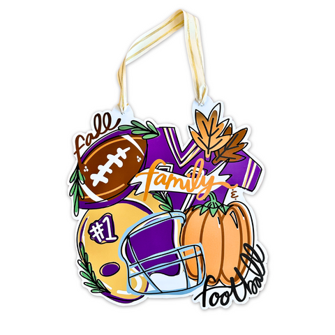 **PREORDER** Fall Family Football Door Hanger
