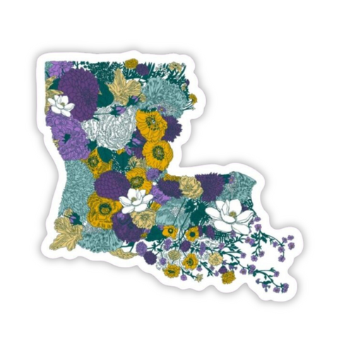 Floral Louisiana Sticker