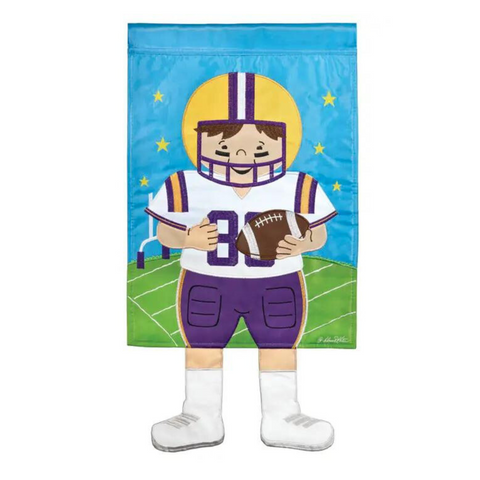 Louisiana Football Player Garden Flag