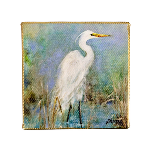 "Great White Egret" Mini Canvas