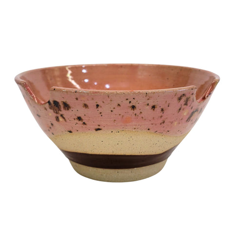 Handmade Coral/Amaryllis Ramen Bowls