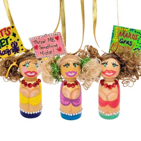 Mardi Gras Parade Chick Ornaments