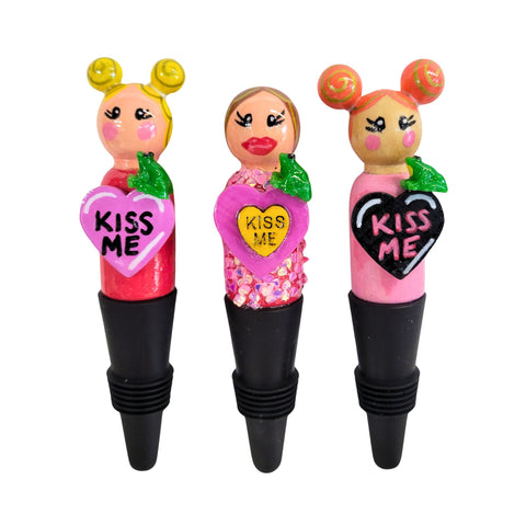 Valentine's Day Kiss Me Wine Stoppers