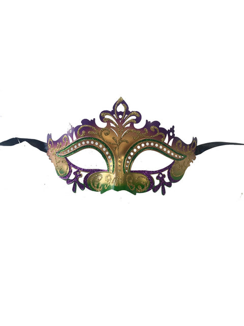 Laser Cut Ombre Mardi Gras Mask