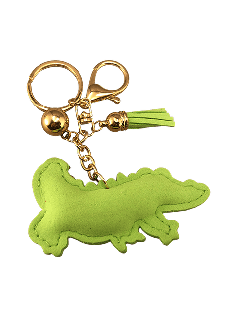 Sequined Alligator Keychain Clip