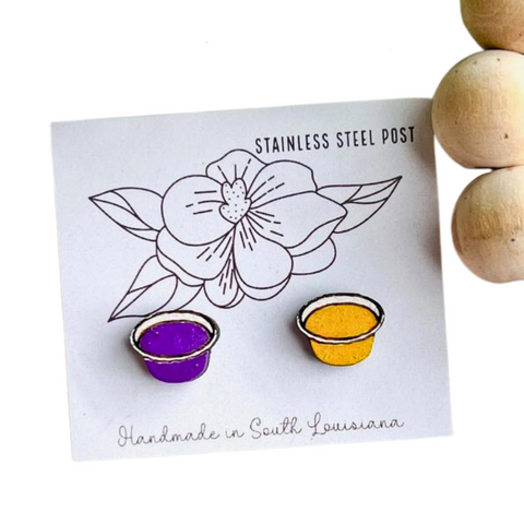 Purple & Gold Jello Shot Champ Earrings