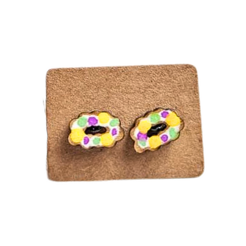 King Cake Stud Earrings