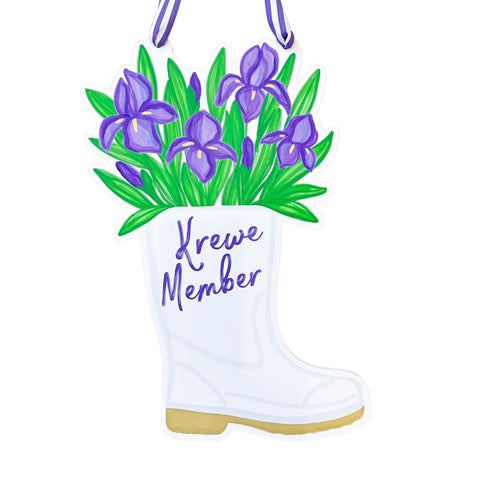 Krewe Member Iris Boot Door Hanger