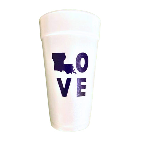 Louisiana Love - Set of 10 Foam Cups