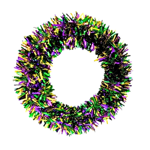 32" Mardi Gras Tinsel Wreath
