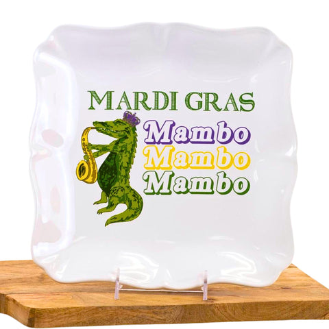 Mardi Gras Mambo Square Platter