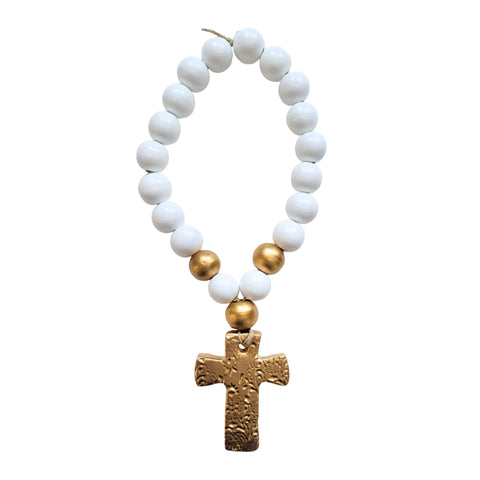 Gilded Cross Blessing Beads