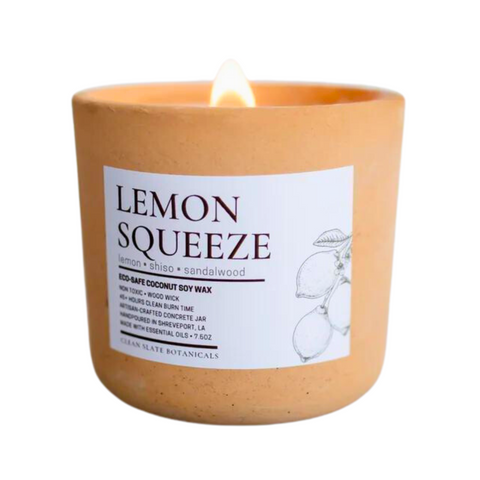 Lemon Squeeze Concrete Candle