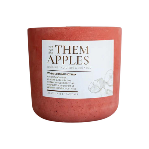 How You Like Them Apples Concrete Candle