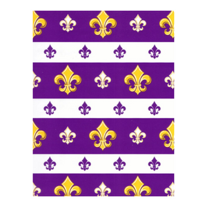 Purple Fleur de Lis Giftwrapping Paper