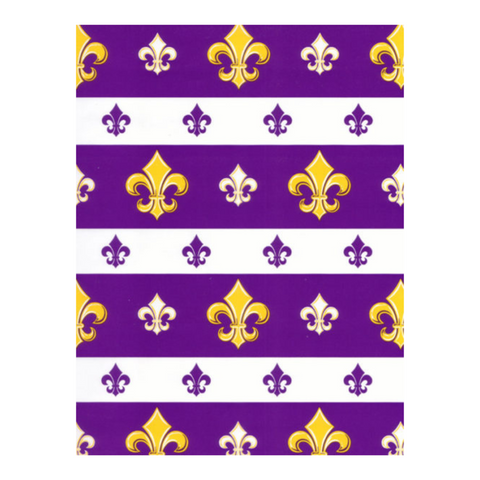 Purple Fleur de Lis Giftwrapping Paper