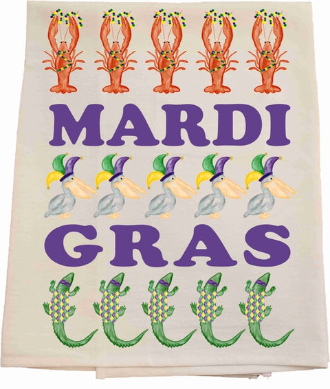 Mardi Gras Festive Tea Towel