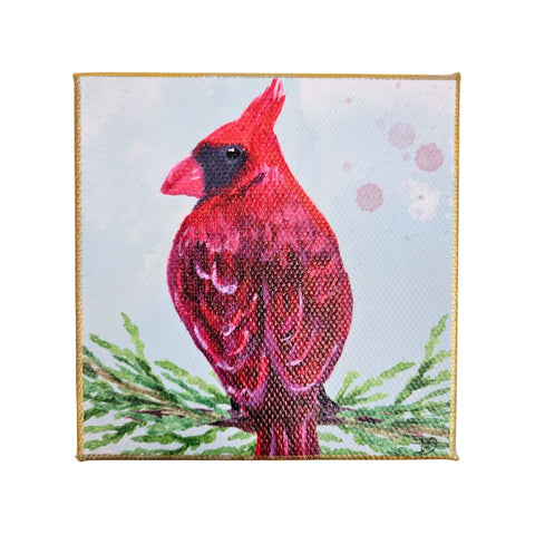 "Ruby Feathers" Mini Canvas