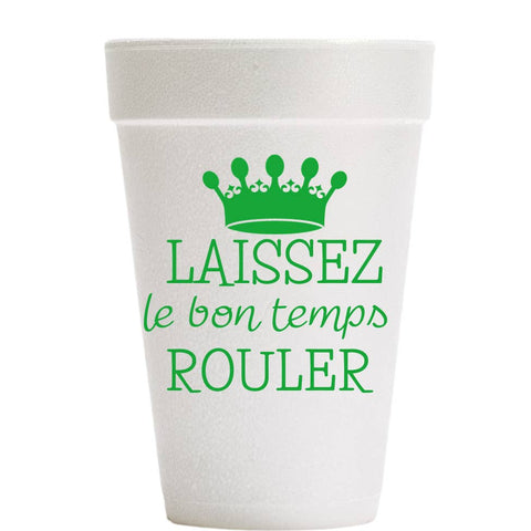 Laissez Crown - Set of 10 Foam Cups