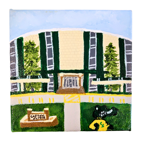 "Captain Shreve" Acrylic on Gallery Wrapped Canvas 4x4