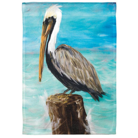 Pelican on Post Garden Flag