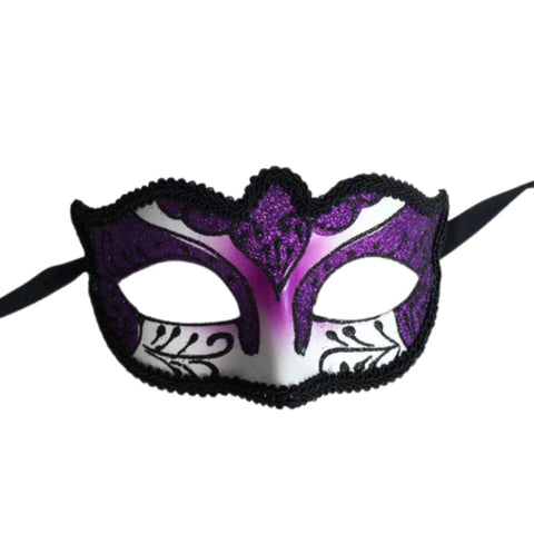 Jewel Tone Eyelet Mardi Gras Mask