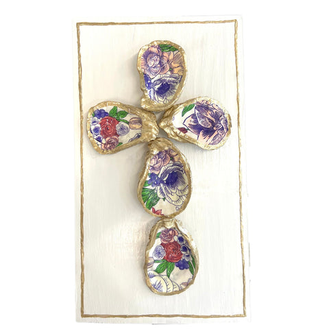 Floral Oyster Cross