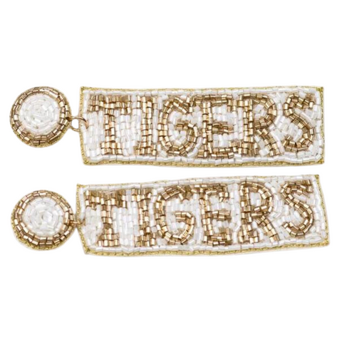 Tigers Beaded Earrings