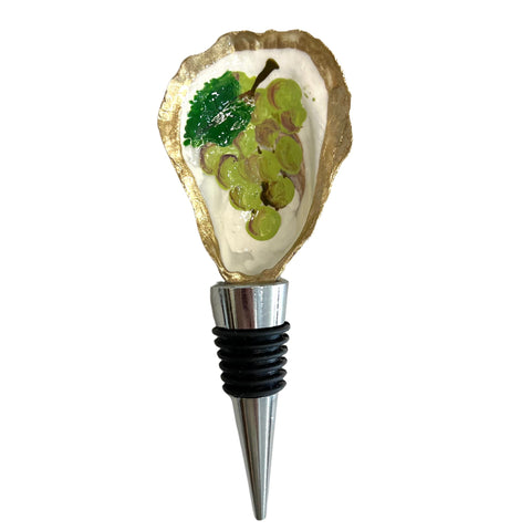 Hand Painted Oyster Wine Stopper