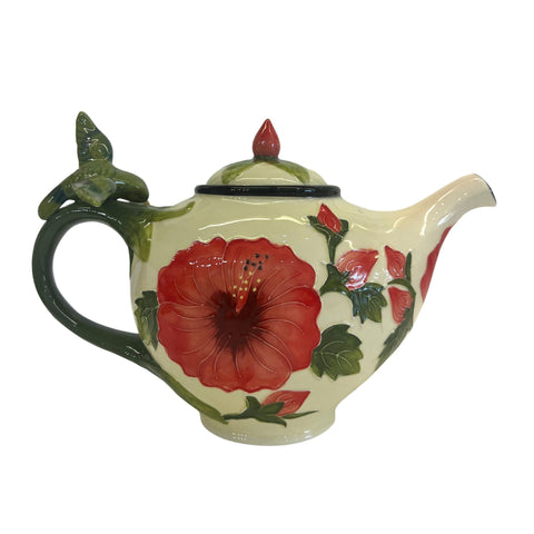 White Hibiscus Tea Pot
